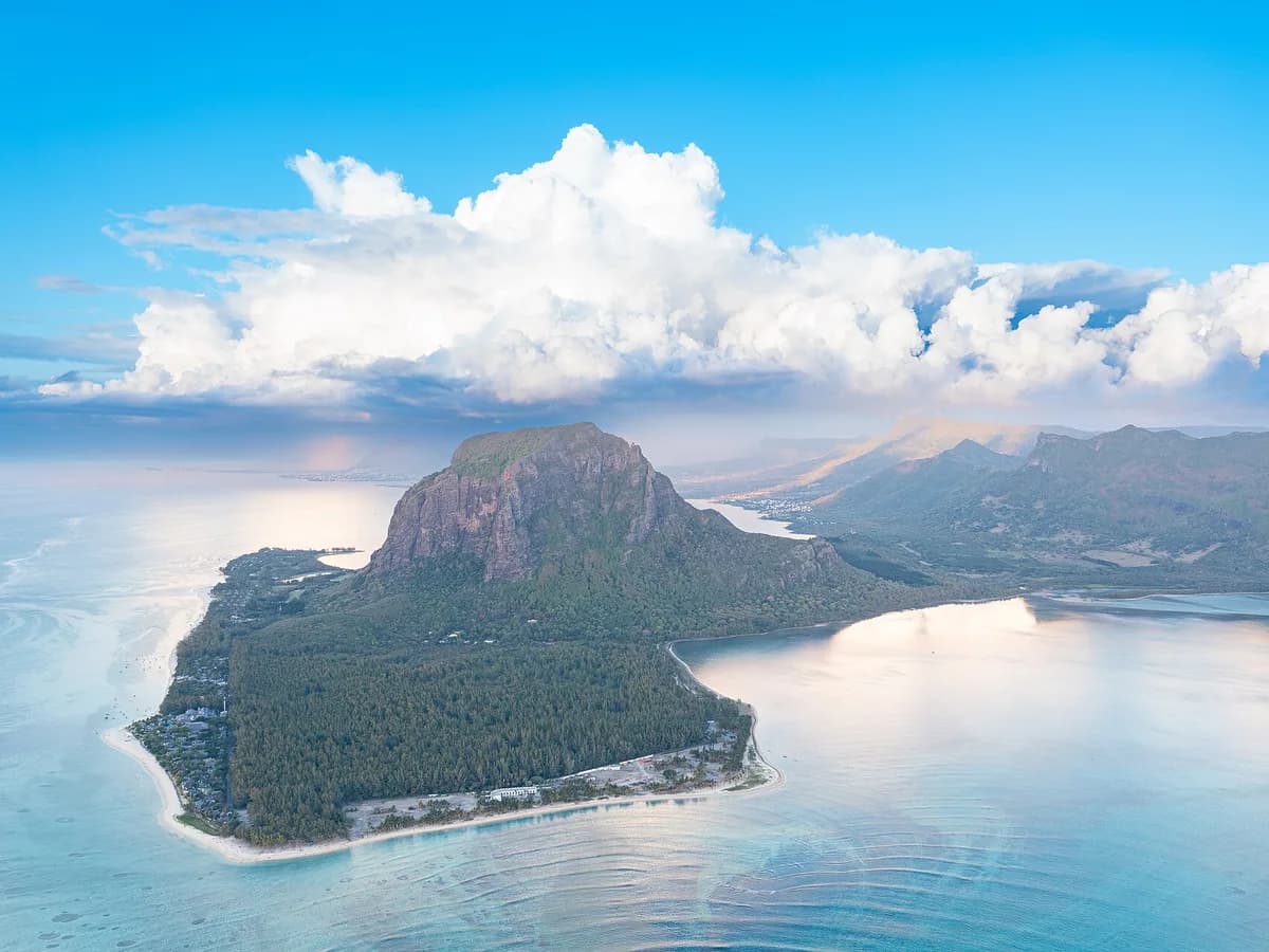 Le Morne mountain and beach, Mauritius